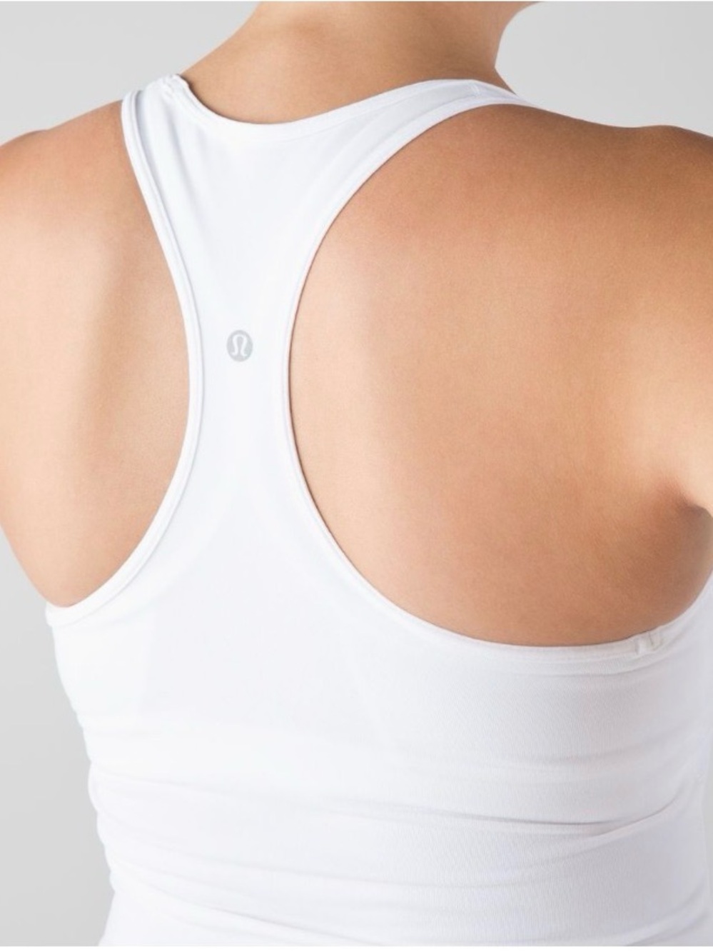 lululemon athletica White Cool Racerback Tank Top size 6